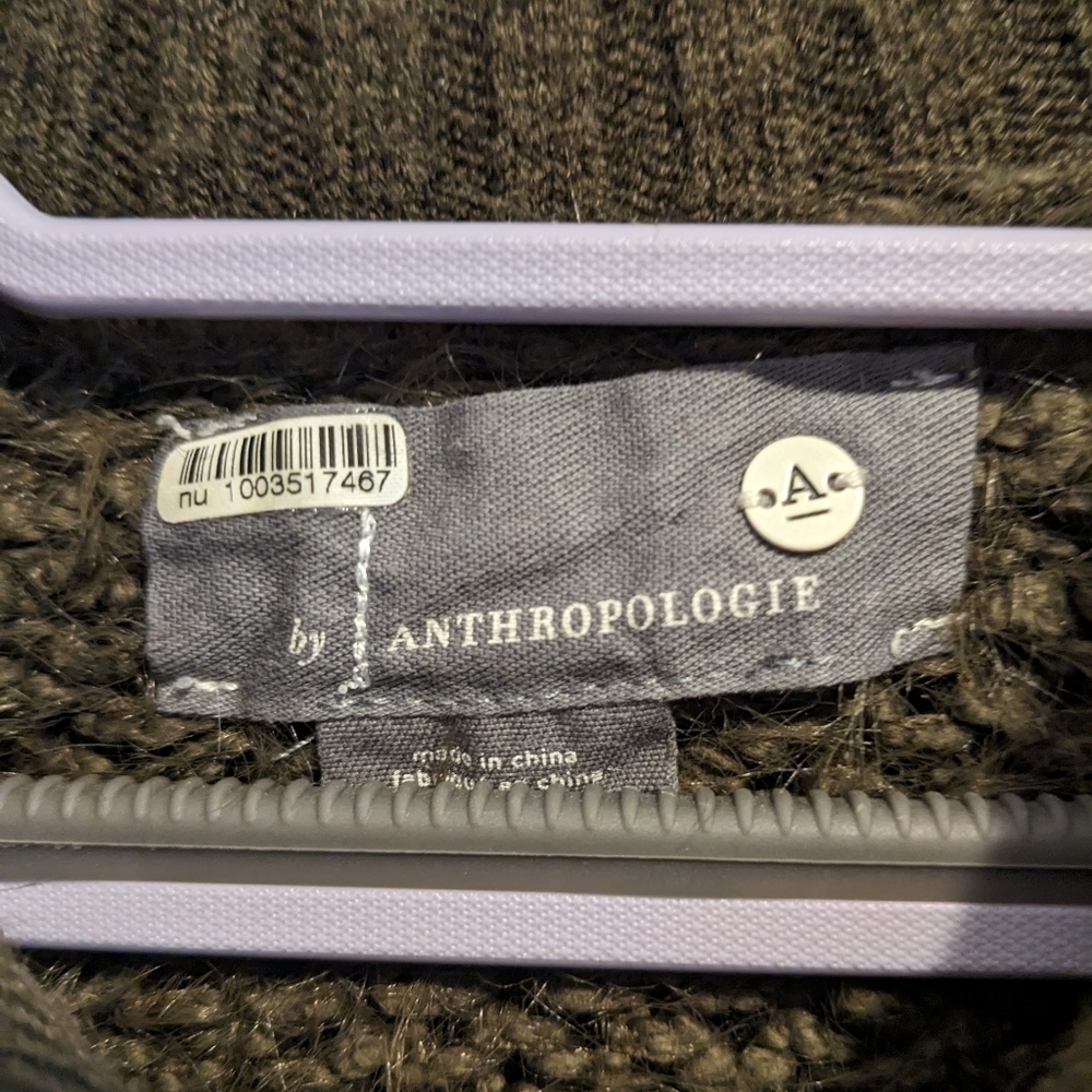 ANTHROPOLOGIE green full zip sweater, xxs - Picture 6 of 7